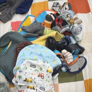 Colorful Kids Bib and Sock Set